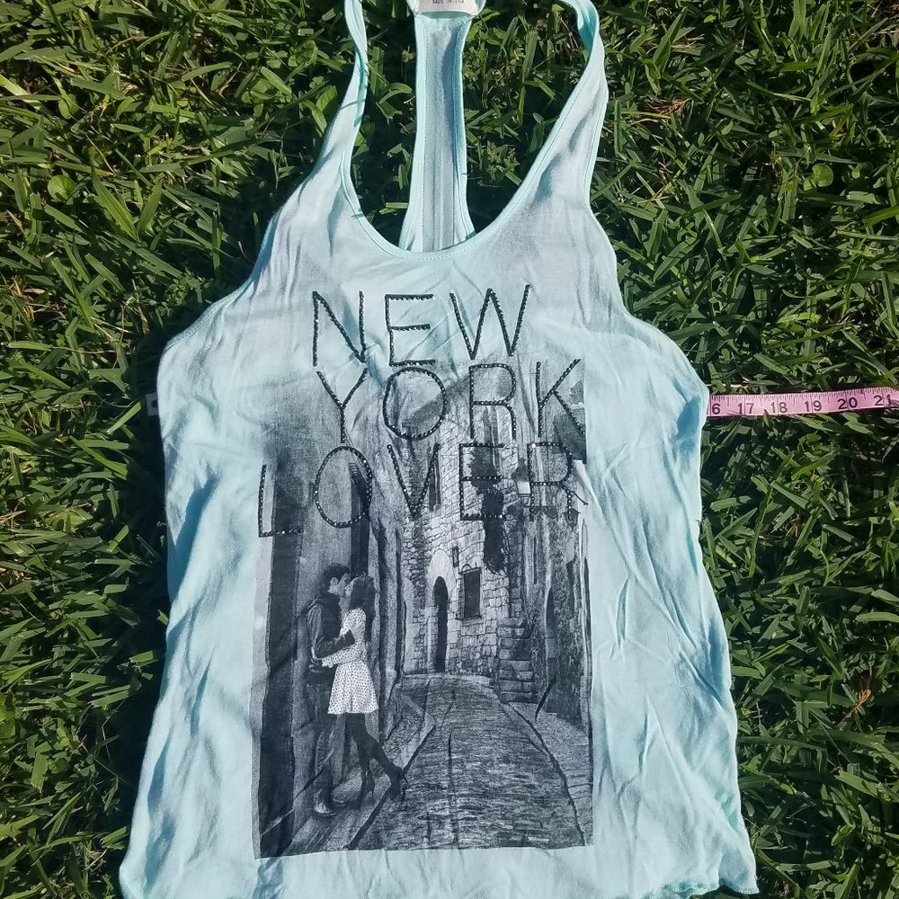 Embellished New York Jersey tank top
